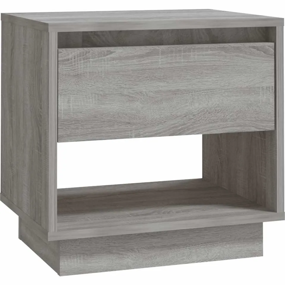 vidaXL Nachtkastjes 2 st 45x34x44 cm bewerkt hout grijs sonoma eiken, foto 4