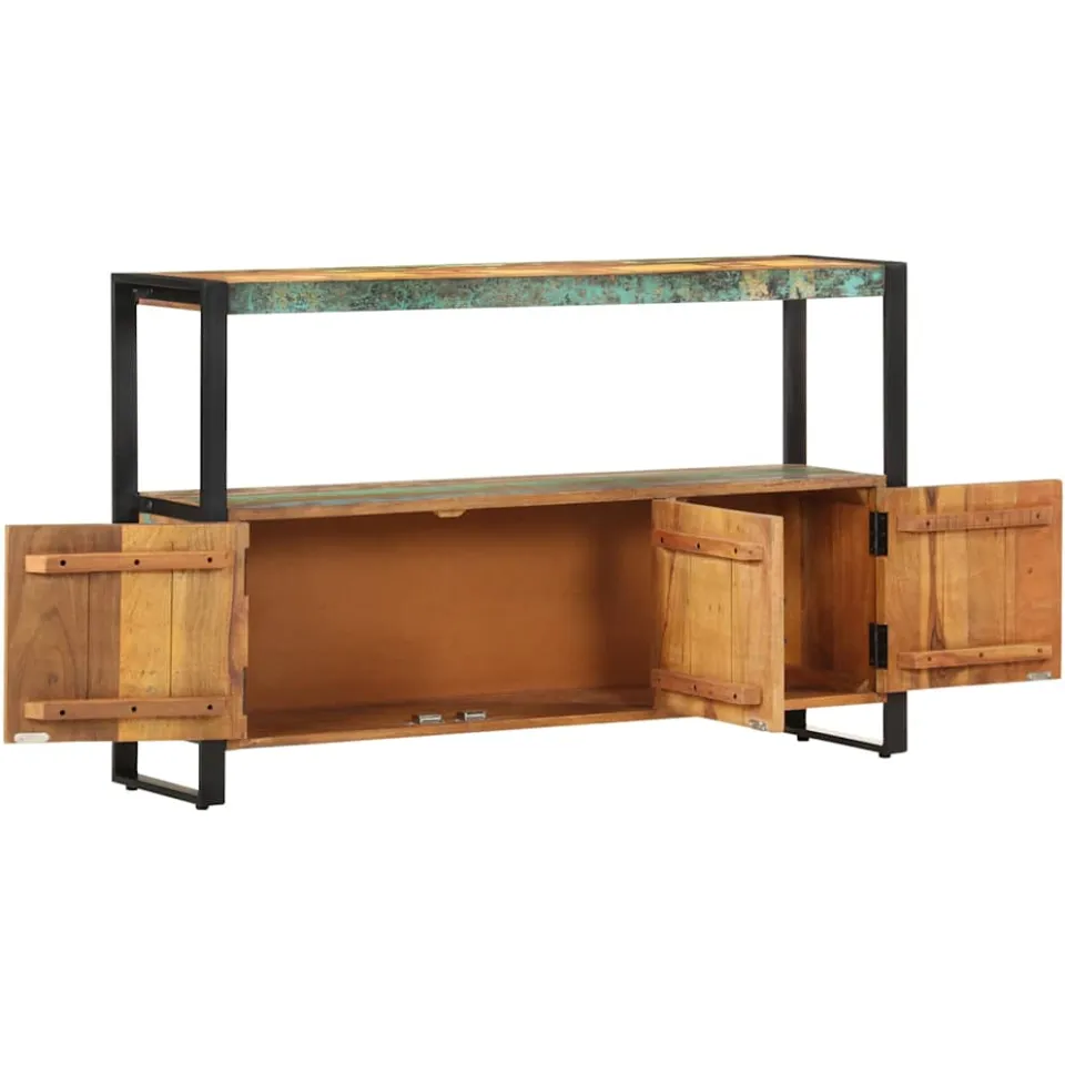 vidaXL Dressoir 120x30x75 cm massief gerecycled hout bruin, foto 3