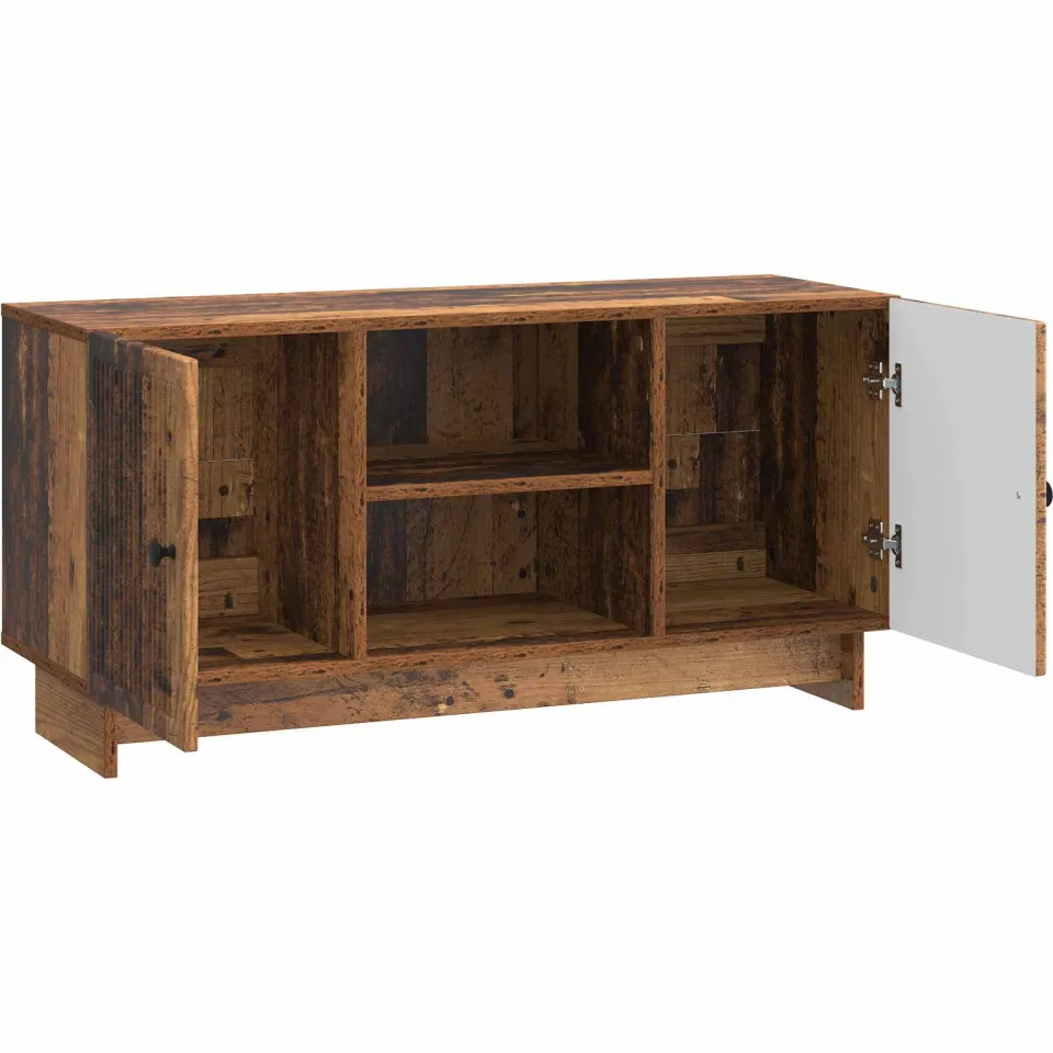 vidaXL TV-kast 102 x 34,5 x 50 cm Oud hout Bewerkt hout bruin, foto 4