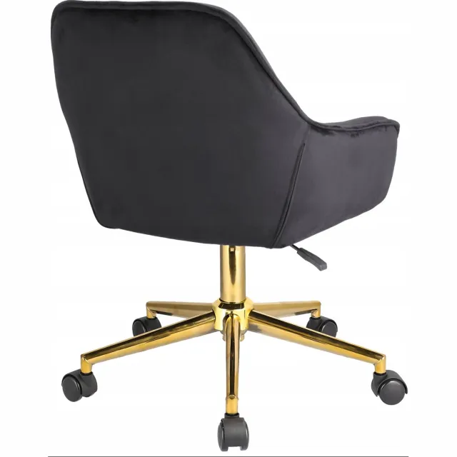 Jumi LARGO fauteuil zwart op gouden voet