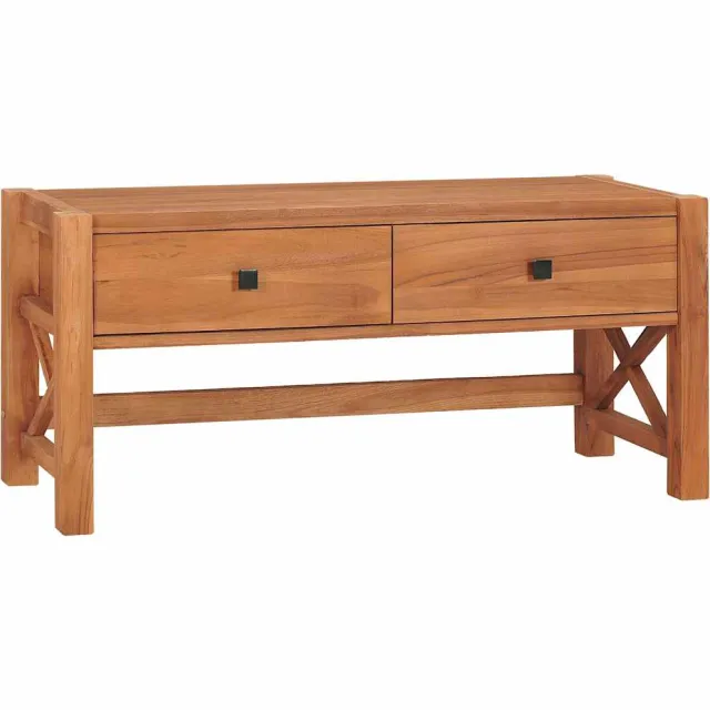 vidaXL Tv-meubel 100x40x45 cm teakhout Bruin