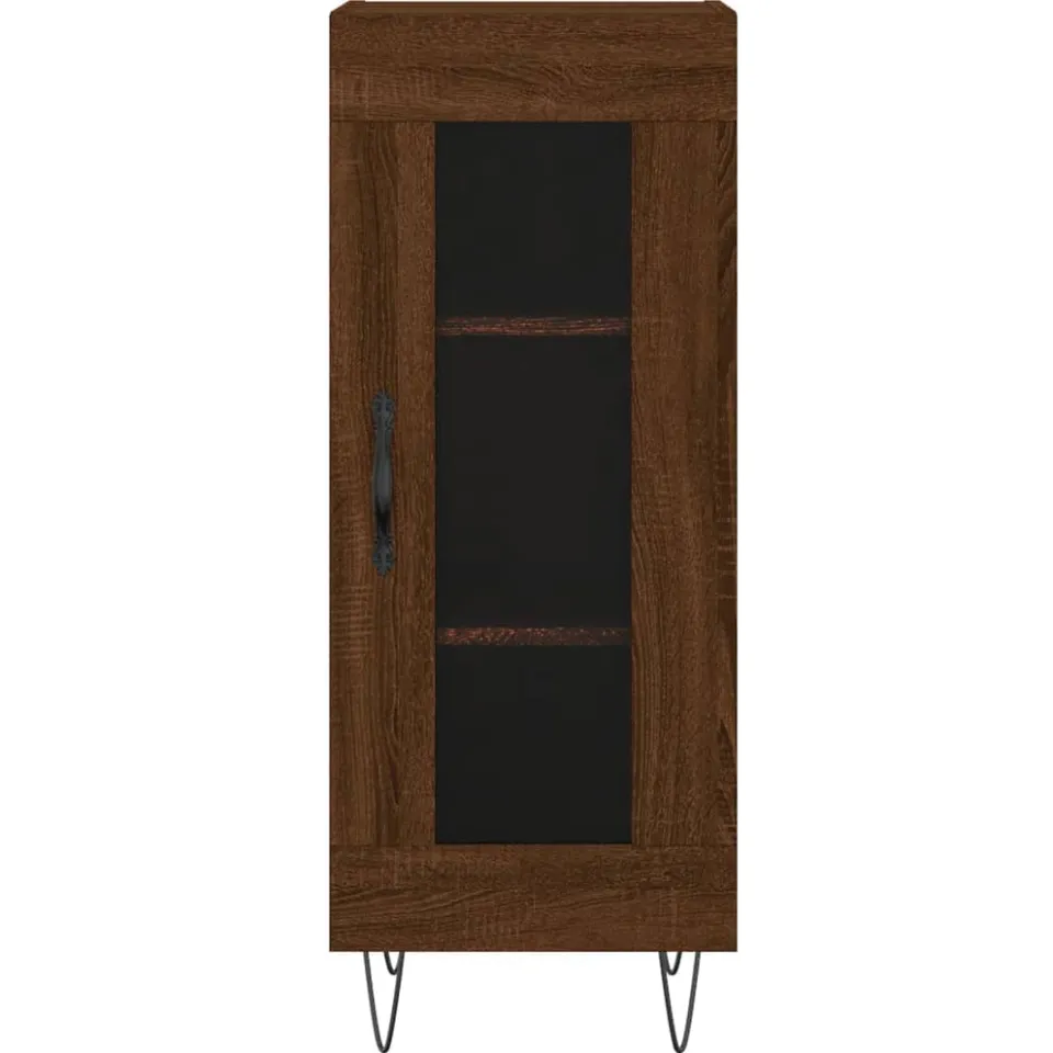 vidaXL Dressoir 34,5x34x90 cm bewerkt hout bruin eikenkleur