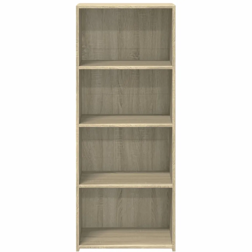 vidaXL Hoge kast 50x41x124 cm bewerkt hout sonoma eikenkleurig Bruin