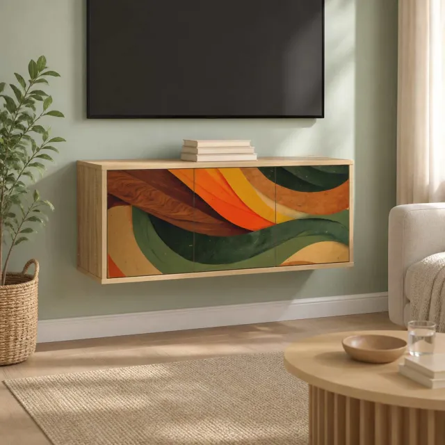 vidaXL Wandgemonteerd tv-meubel BONN 102 x 33 x 40 cm Sonoma Eiken, foto 2