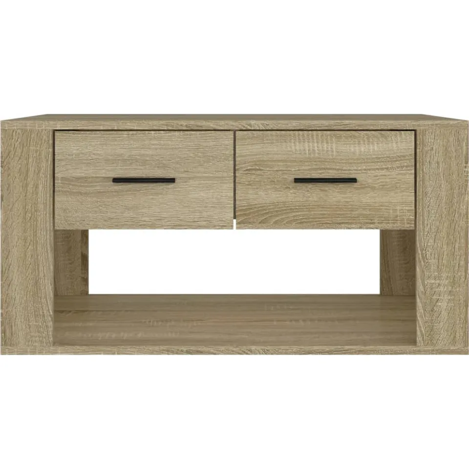 vidaXL Salontafel 80x50x40 cm bewerkt hout sonoma eikenkleurig, foto 3
