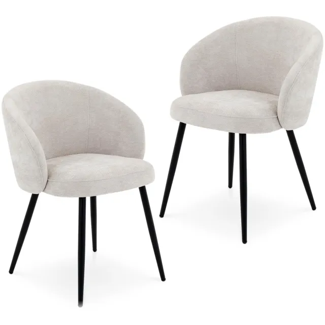 IDIMEX Eetkamerstoelen KURSI, set van 2 – grijs
