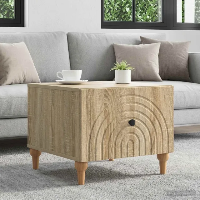 vidaXL Salontafel met lade Sonoma Eiken 49 x 50 x 40 cm Bewerkt hout, foto 2
