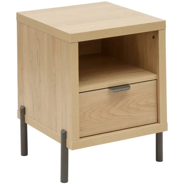 5 Five Simply Smart Alvo rechthoekig nachtkastje 39,5 x 40,5 cm, 1 lade, beige