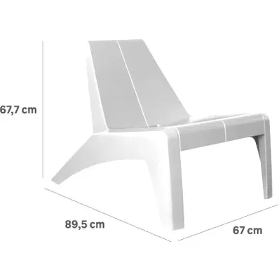 NATERIAL Tuinstoel Halios Wit 67x89,5x67,7cm, foto 2