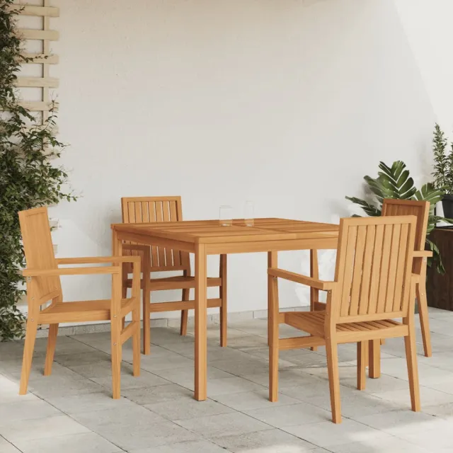 vidaXL 5-delige Tuinset massief teakhout bruin, foto 2