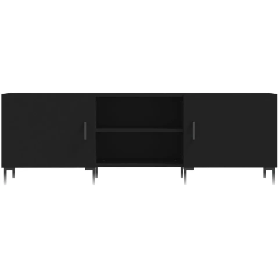 vidaXL Tv-meubel 150x30x50 cm bewerkt hout zwart