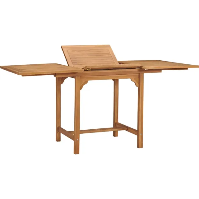 vidaXL Tuintafel verlengbaar (110-160)x80x75 cm massief teakhout Bruin