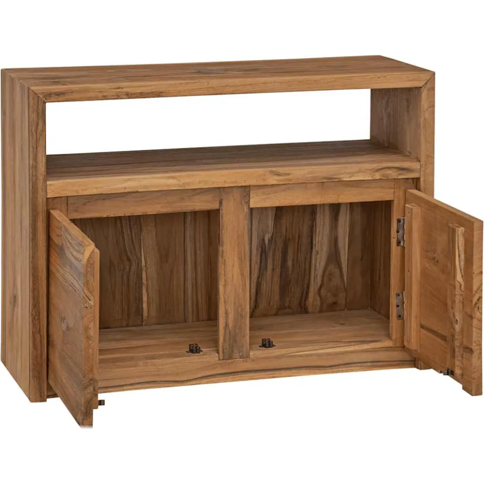 vidaXL Dressoir 80x30x60 cm massief teakhout bruin, foto 2