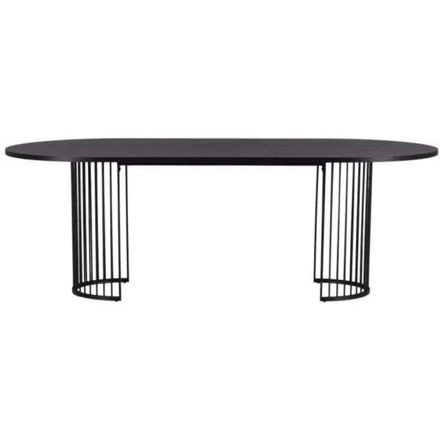 Svea Zaru deens ovale eettafel - 220 x 110 cm - zwart
