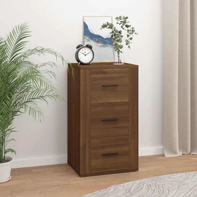 vidaXL Dressoir 40x33x70 cm bewerkt hout bruin eikenkleur, foto 2