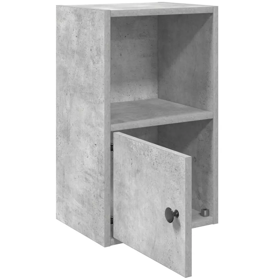 vidaXL Boekenkast 31x24x52 cm bewerkt hout betongrijs grijs, foto 4