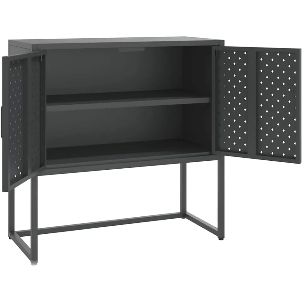 vidaXL Dressoir 75x35x75 cm staal antracietkleurig, foto 4