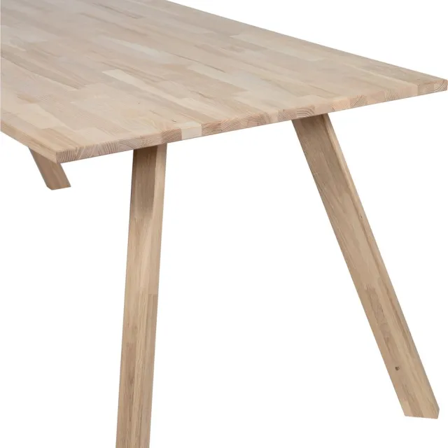 WOOOD Tablo Tafelblad Incl. 3-Standen Poot Vierkant - Eiken - 160x90cm Untreated