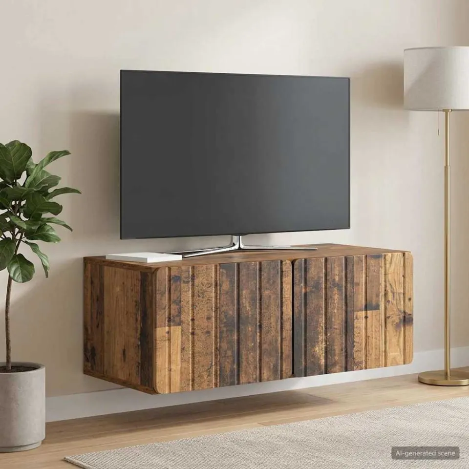 vidaXL Wandbeugel TV-kast 78,5 x 41 x 30 cm Oud hout Bewerkt hout bruin, foto 4