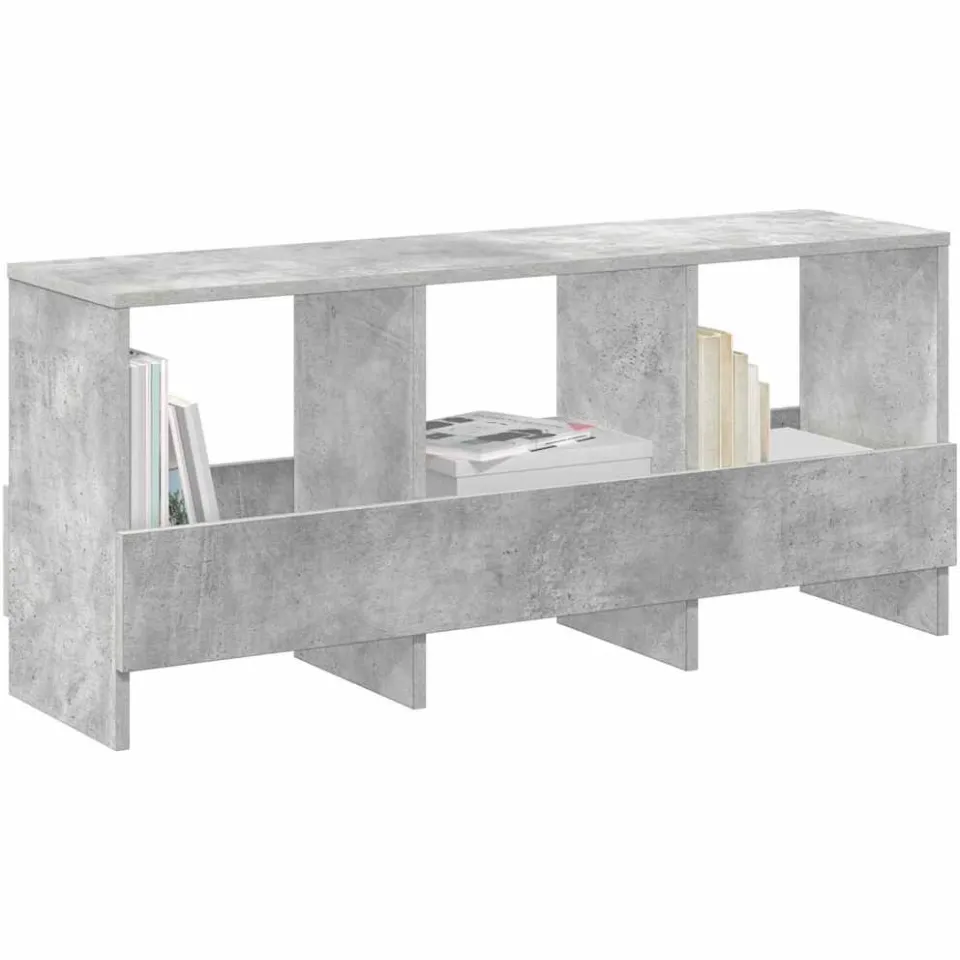 vidaXL Tijdschrift Rek Beton Grijs 102 x 30 x 45 cm
