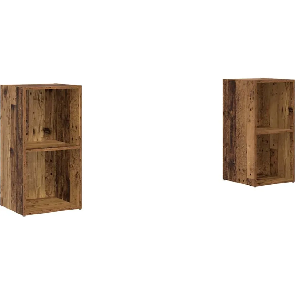 vidaXL Tv-meubelset 2 st 72 x 35 x 36,5 cm Oud Hout bruin, foto 3