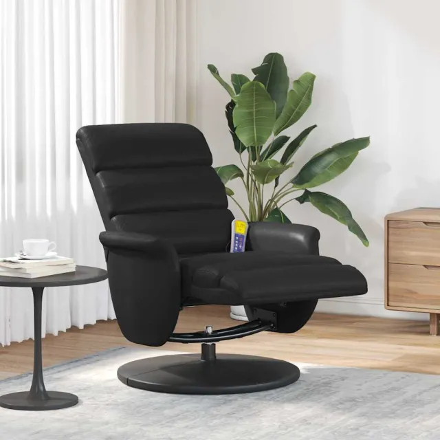 vidaXL Massage Recliner Stoel Zwart 71 x 98 x 106 cm Nep Leer, foto 2
