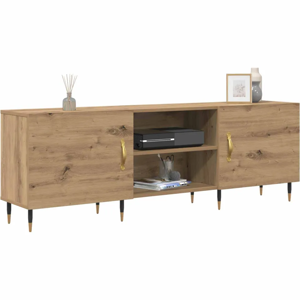 vidaXL TV-kast 150 x 30 x 50 cm artisanaal eikenkleurig Bewerkt hout Bruin