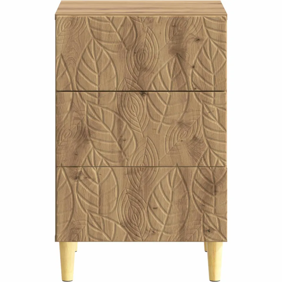 vidaXL Nachtkastje Artisanaal eiken 43 x 41 x 66,5 cm Bewerkt hout, foto 4
