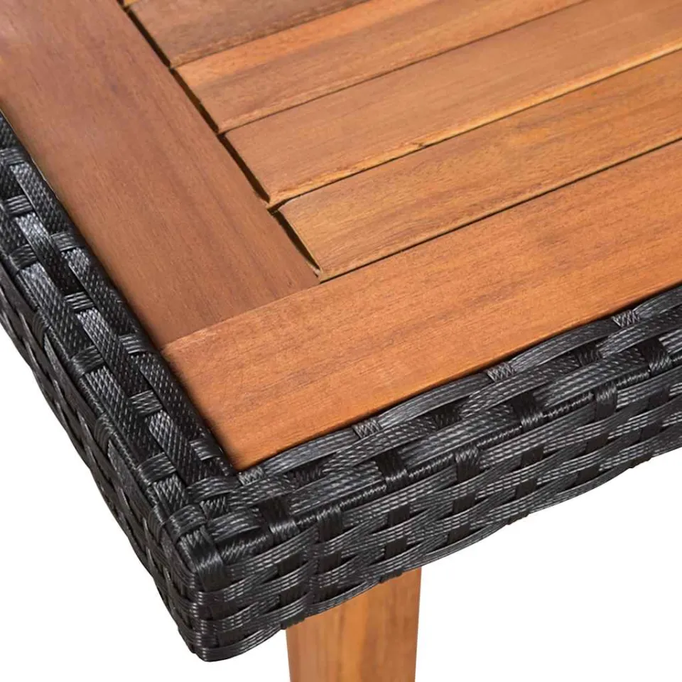vidaXL 5-delige Tuinset poly rattan zwart en bruin, foto 4