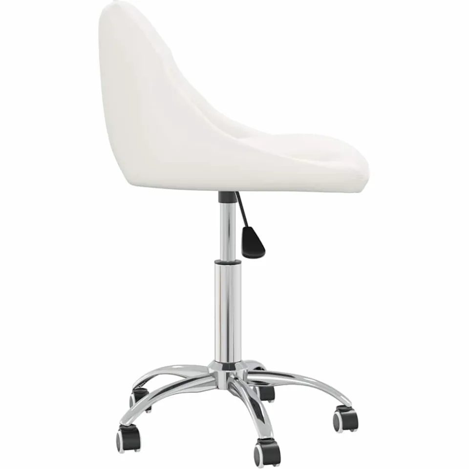 vidaXL Eetkamerstoelen draaibaar 4 st kunstleer wit, foto 3