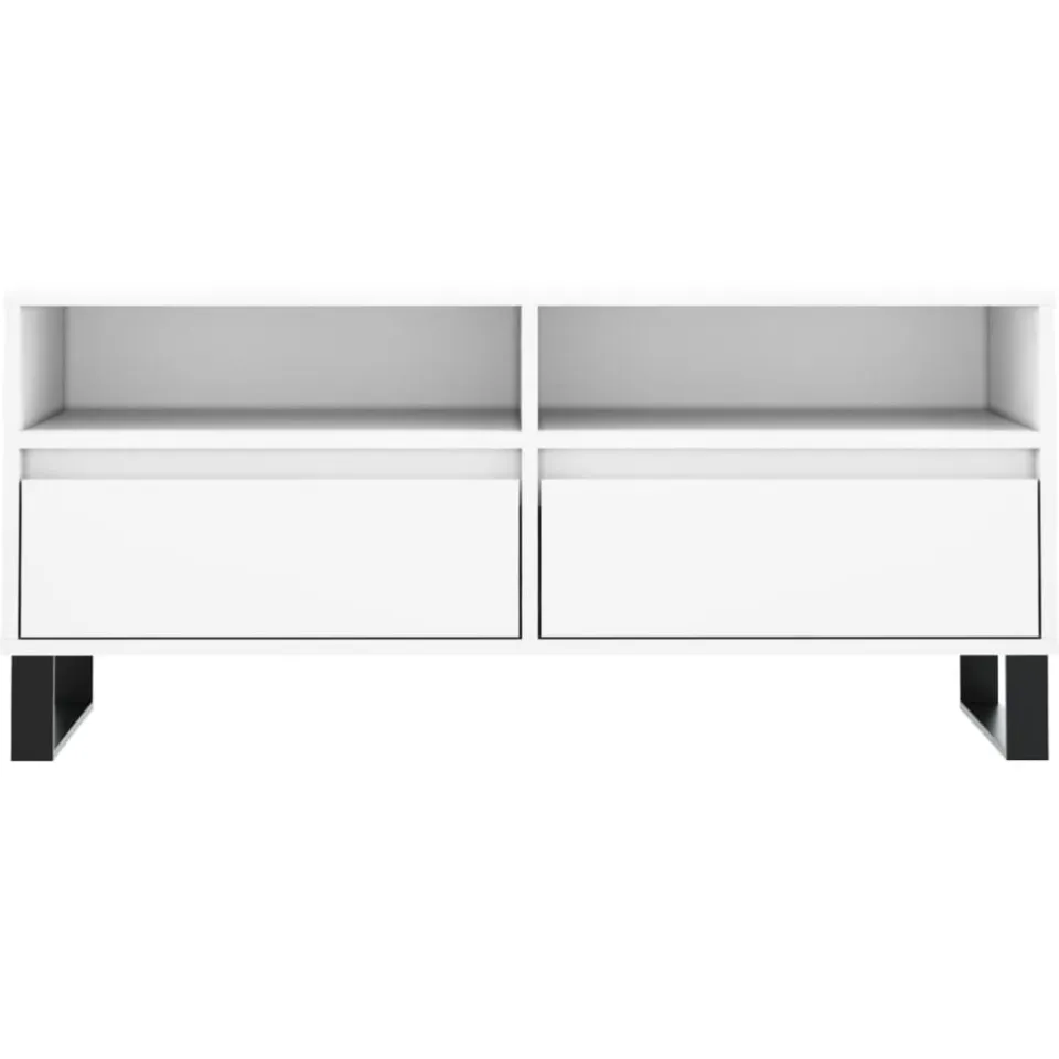 vidaXL Tv-meubel 100x34,5x44,5 cm bewerkt hout wit