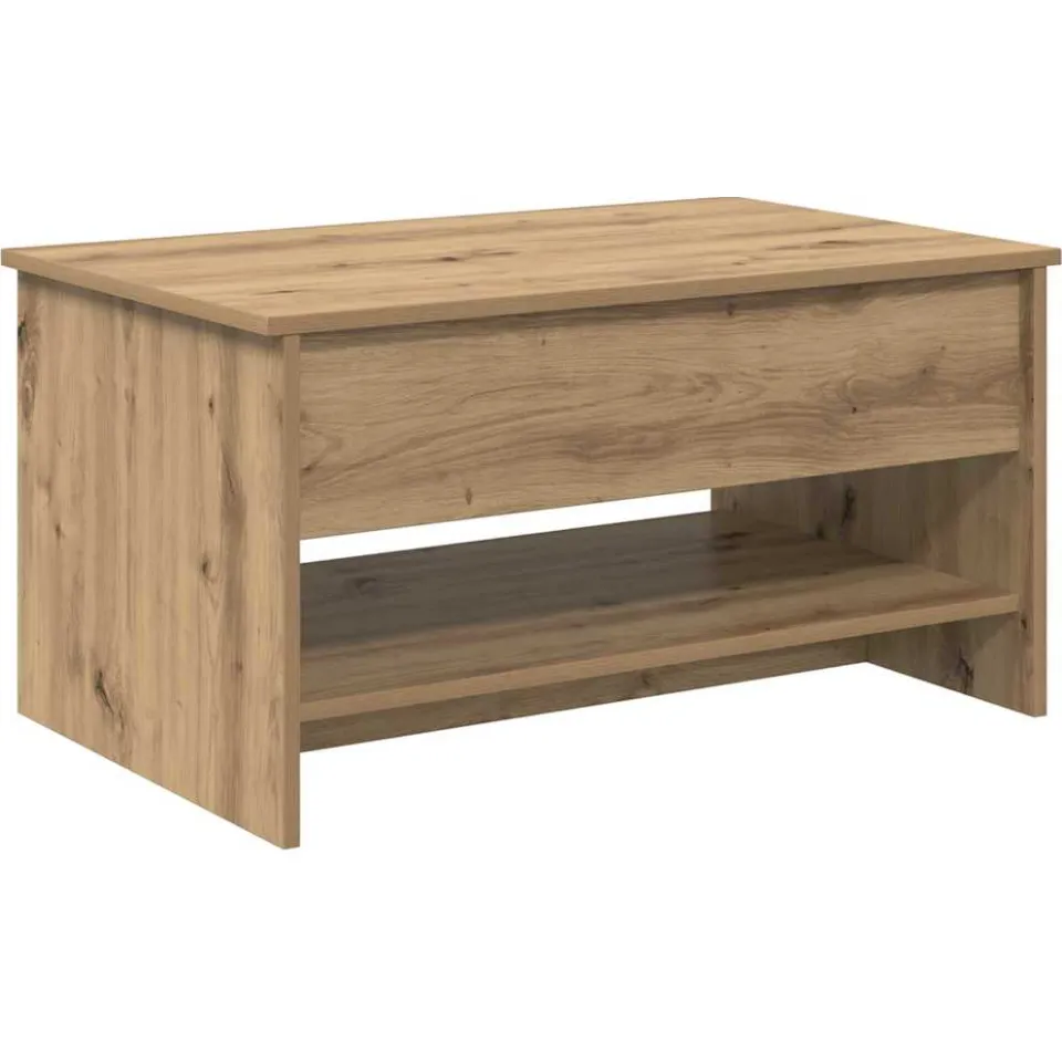 vidaXL Salontafel Artisan Eiken 80 x 50,5 x 41,5 cm Bewerkt hout, foto 3