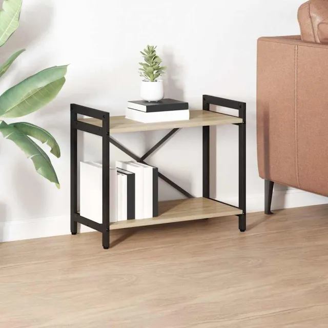 vidaXL Boekenkast 60 x 30 x 50 cm Bewerkt hout Sonoma Eiken, foto 2