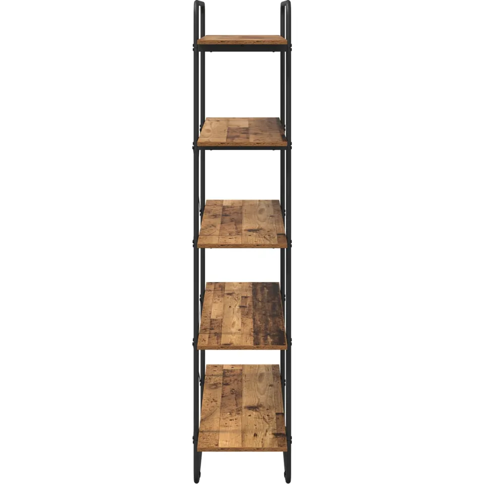 vidaXL Boekenrek 5-laags 100 x 35 x 175,5 cm PB Eikenhout, foto 4