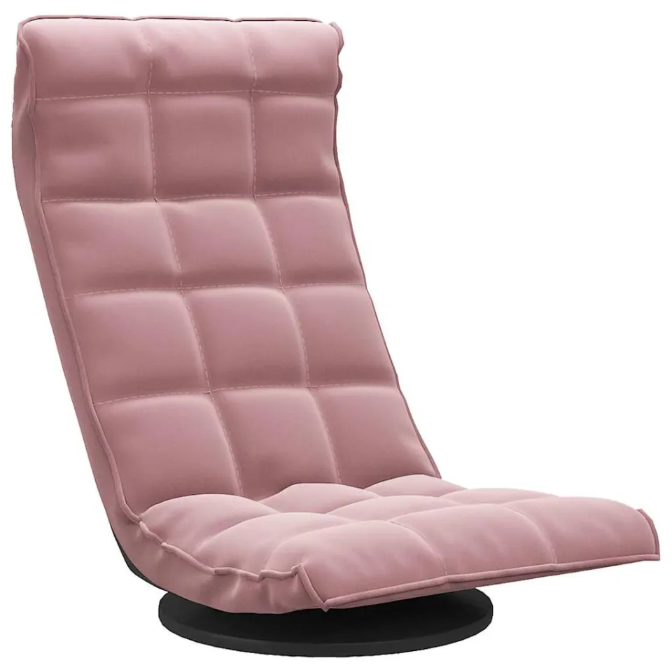 vidaXL Vloerstoel draaibaar fluweel roze, foto 3