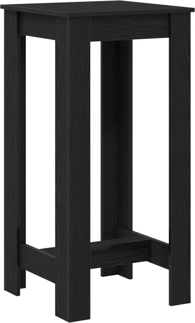 vidaXL Bartafel - 51 - x - 50 - x - 103.5 - cm - Bewerkt - hout - Zwart - Eiken Zwart eiken