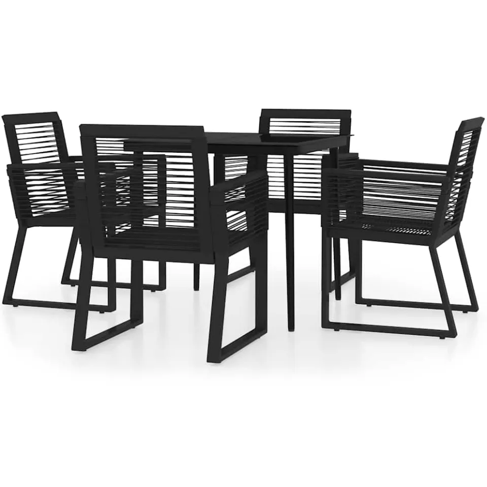 vidaXL 5-delige Tuinset zwart, foto 3