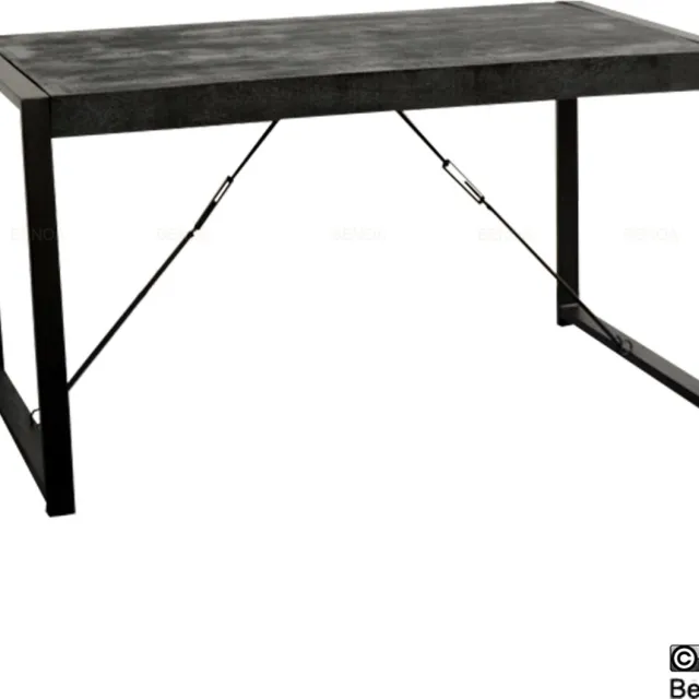 Benoa Eettafel Britt mangohout 220 x 90 cm - Zwart