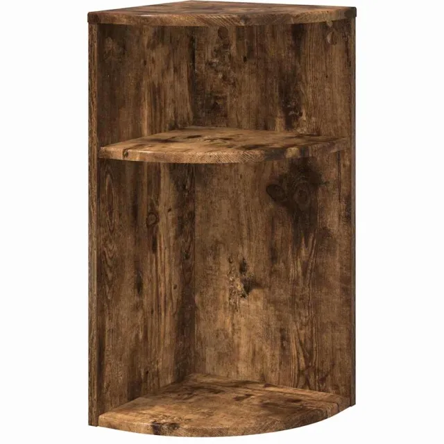 vidaXL Bijzettafel - 29,5 - x - 29,5 - x - 60 - cm - Bewerkt - hout - Rook - Eiken Gerookt eiken