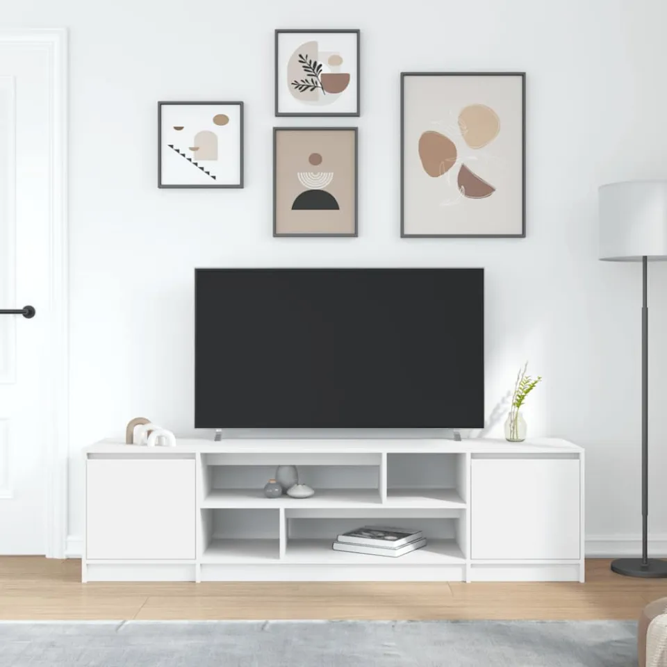 vidaXL Tv-meubel 188,5x41x50 cm spaanplaat wit, foto 2
