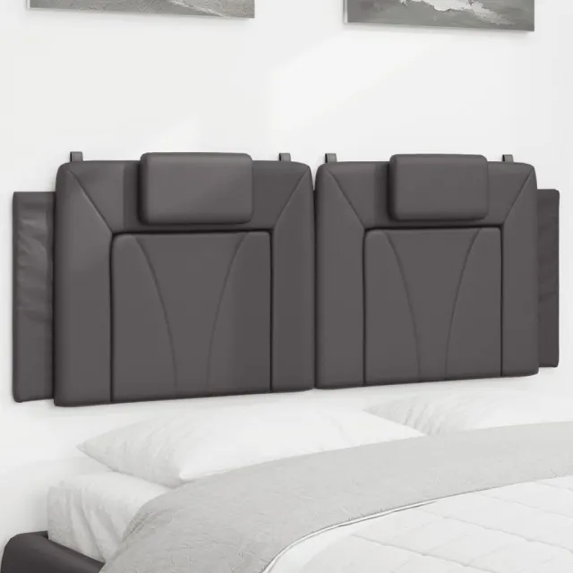 vidaXL Hoofdbordkussen "Viana" 120 cm kunstleer grijs