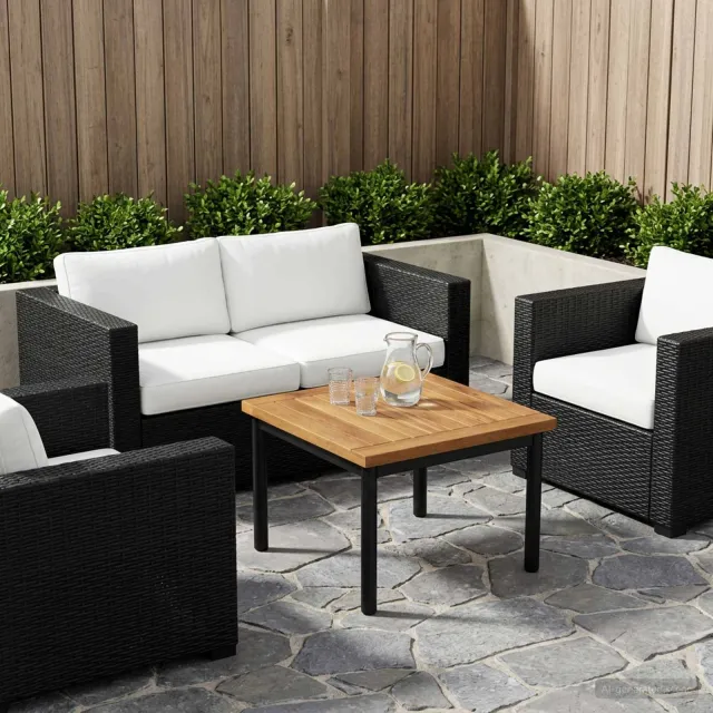 vidaXL Tafelblad LAREN 40,5 x 40 x 2 cm Rechthoekig Massief Acaciahout bruin, foto 2