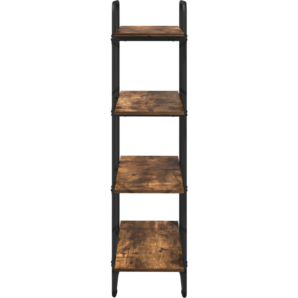 vidaXL Boekenrek 4-laags 60 x 35 x 140 cm PB Gerookt eiken, foto 3
