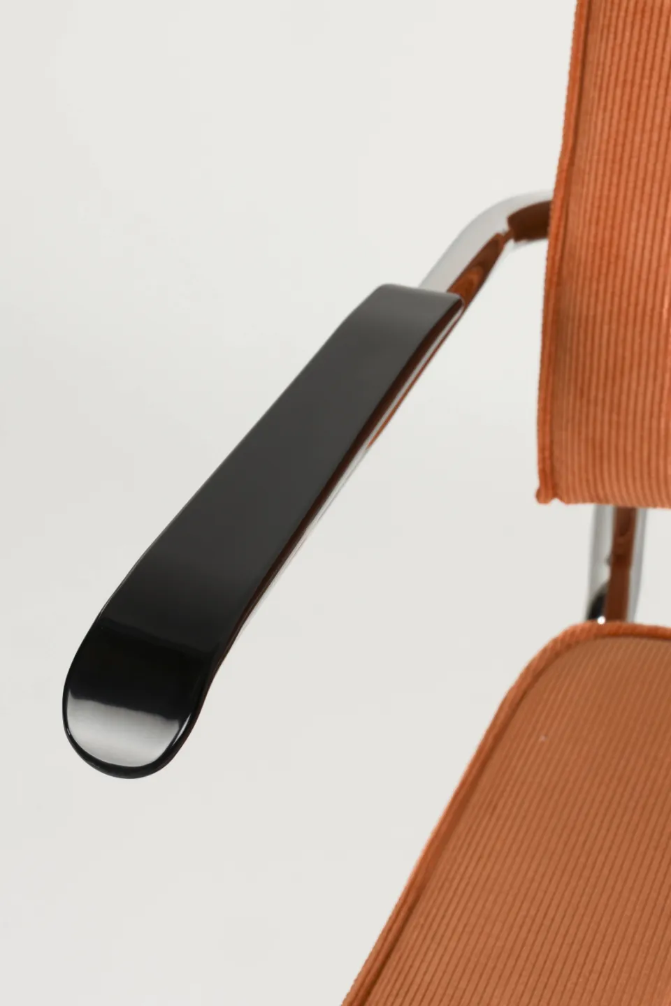 Zuiver Ridge Rib eetkamerstoel met armleuningen oranje, foto 7