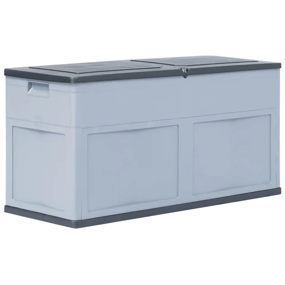 vidaXL Opbergkist 320 L grijs zwart, foto 3