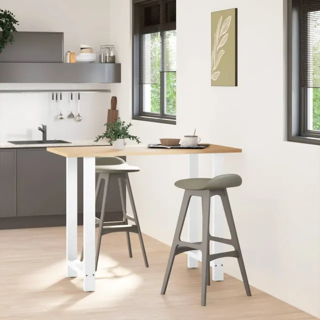 vidaXL Bartafelpoten 2 st 60x(100-101) cm staal wit