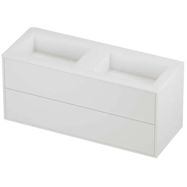 Proline Aristo Badmeubelset Polystone Elegant 2 Laden 120x46x54 cm Mat Wit Mat White