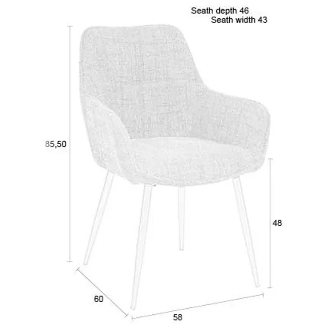Housecraft Living Jez eetkamerstoel beige, foto 2