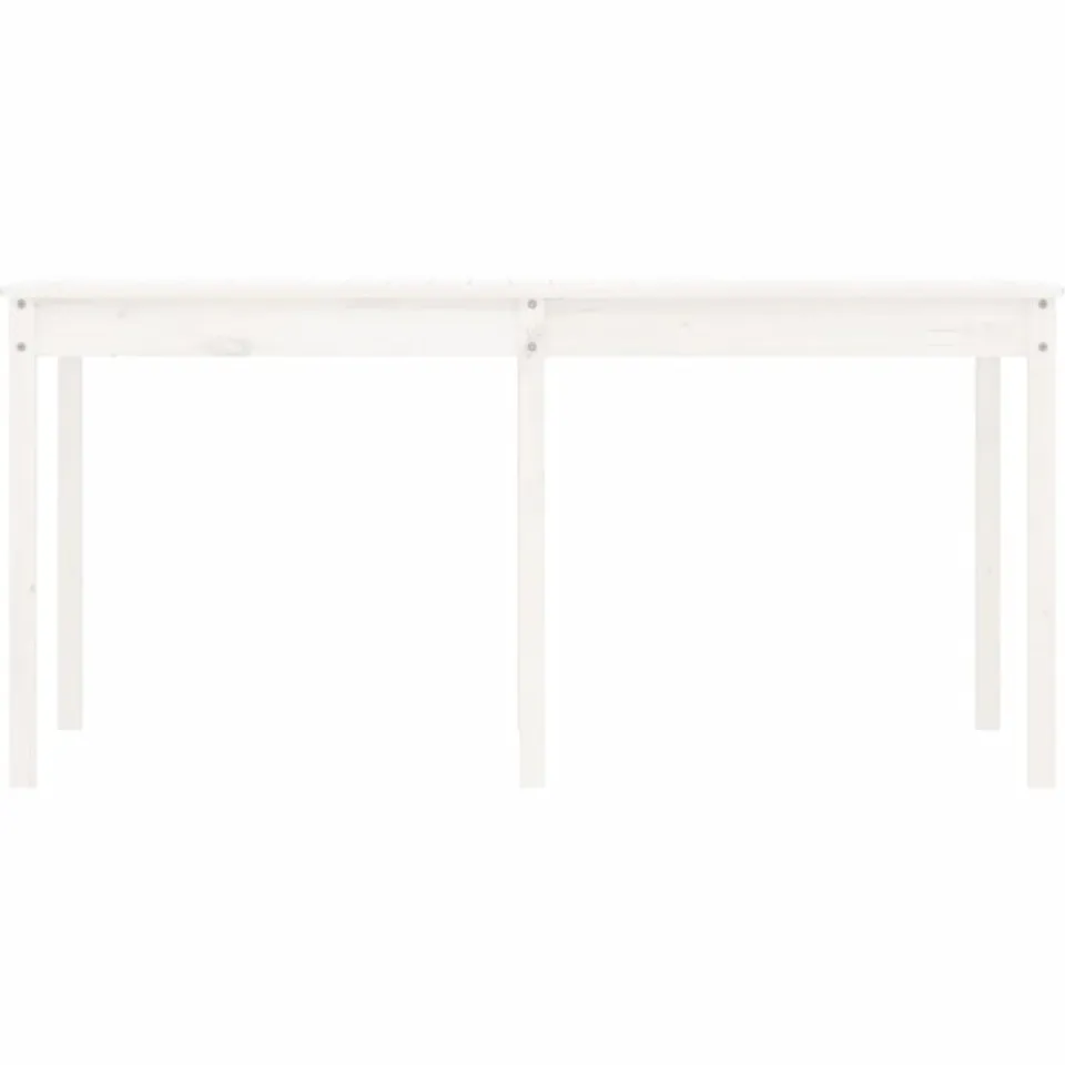 vidaXL Tuintafel 159,5x82,5x76 cm massief grenenhout wit, foto 4