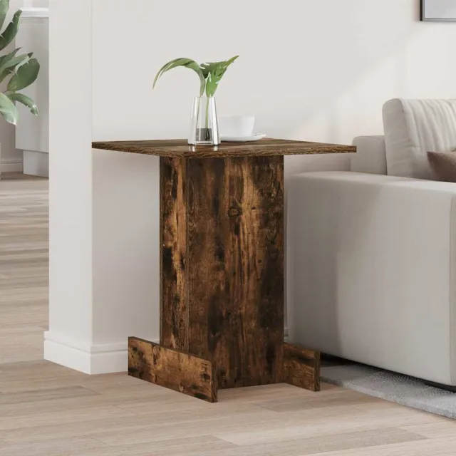 vidaXL Bijzettafel Gerookt eiken 44,5 x 45 x 55 cm Bewerkt hout Bruin
